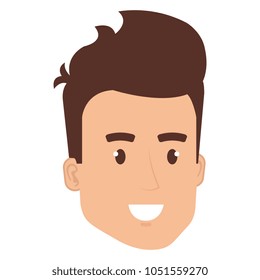 young man head avatar character