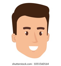 young man head avatar character
