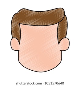 young man head avatar character