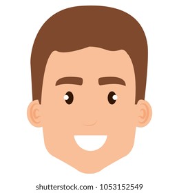 young man head avatar character