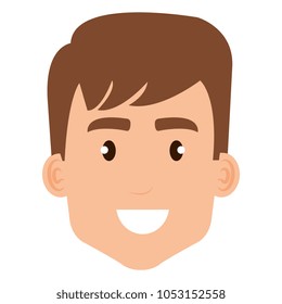 young man head avatar character
