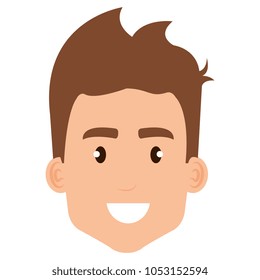 young man head avatar character