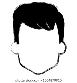 young man head avatar character