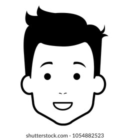 young man head avatar character