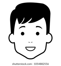 young man head avatar character