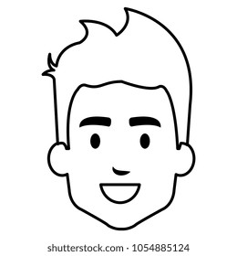 young man head avatar character