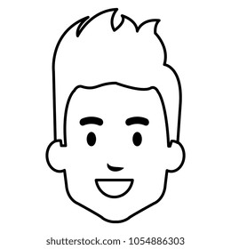 young man head avatar character