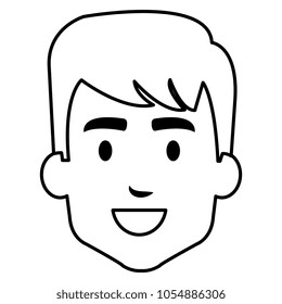 young man head avatar character