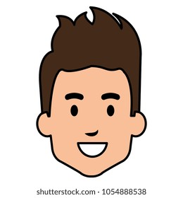 young man head avatar character