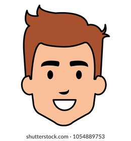 young man head avatar character