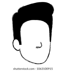 young man head avatar character