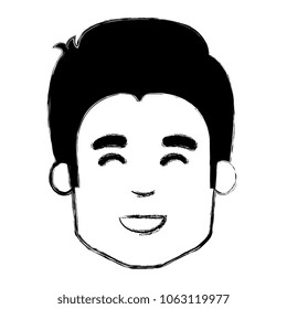 young man head avatar character
