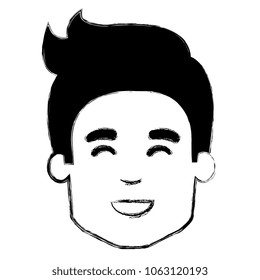 young man head avatar character