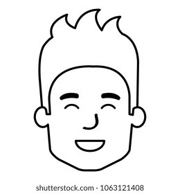 young man head avatar character