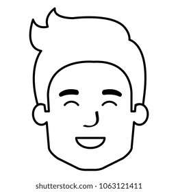 young man head avatar character