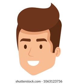 young man head avatar character