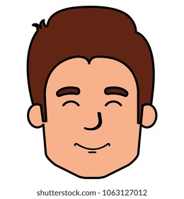 young man head avatar character