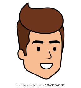 young man head avatar character