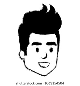 young man head avatar character