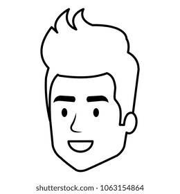 young man head avatar character