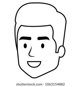 young man head avatar character