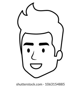 young man head avatar character
