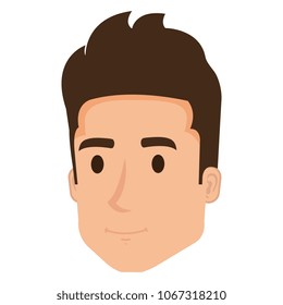 young man head avatar character