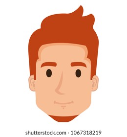 young man head avatar character