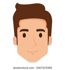 young man head avatar character