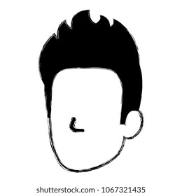 young man head avatar character