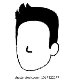 young man head avatar character