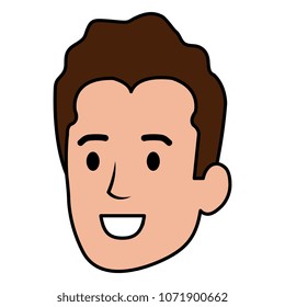 young man head avatar character