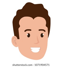 young man head avatar character