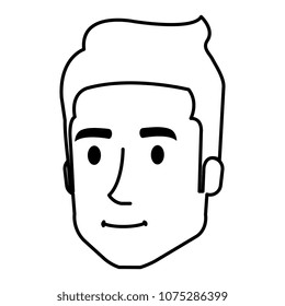 young man head avatar character