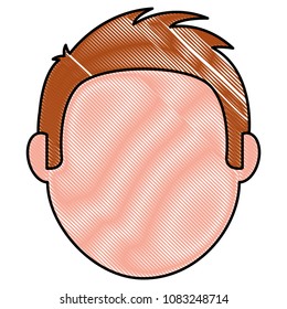 young man head avatar character