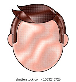 young man head avatar character
