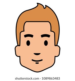 young man head avatar character