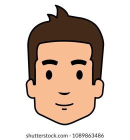 young man head avatar character