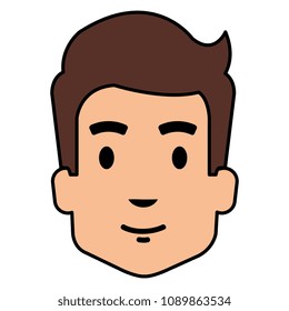 young man head avatar character