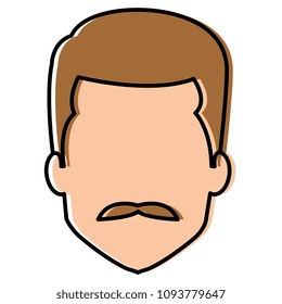 young man head avatar character