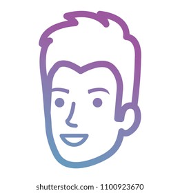 young man head avatar character