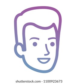 young man head avatar character