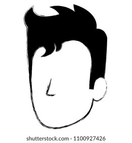 young man head avatar character