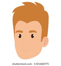 young man head avatar character