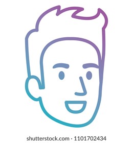 young man head avatar character