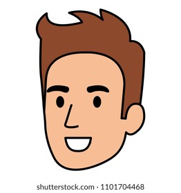 young man head avatar character