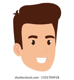 young man head avatar character