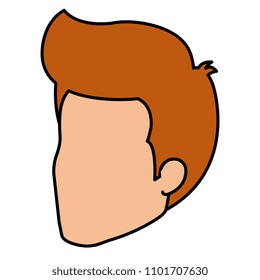 young man head avatar character