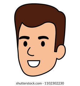young man head avatar character