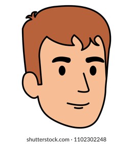 young man head avatar character